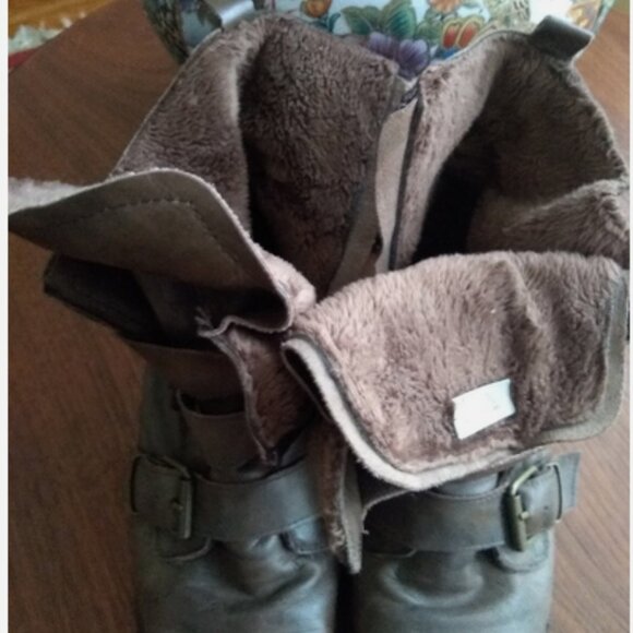 Musse & Cloud brown fur lined Leather hiker boots Made in Spain 39m NWOB - Picture 3 of 4